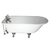 Barclay TKCTR60-SN3 Bartlett 60″ Cast Iron Roll Top Tub Kit – Brushed Nickel Accessories