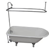 Barclay TKCTR67-CP5 Brocton 68″ Cast Iron Roll Top Tub Kit – Polished Chrome Accessories