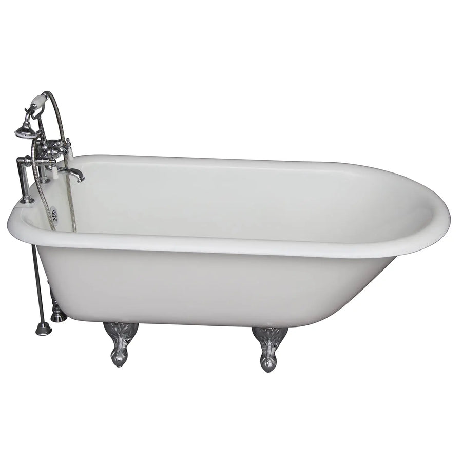 Barclay TKCTR7H60-CP1 Beecher 60″ Cast Iron Roll Top Tub Kit – Polished Chrome Accessories