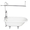 Barclay TKCTR7H60-CP4 Beecher 60″ Cast Iron Roll Top Tub Kit – Polished Chrome Accessories Barclay Products