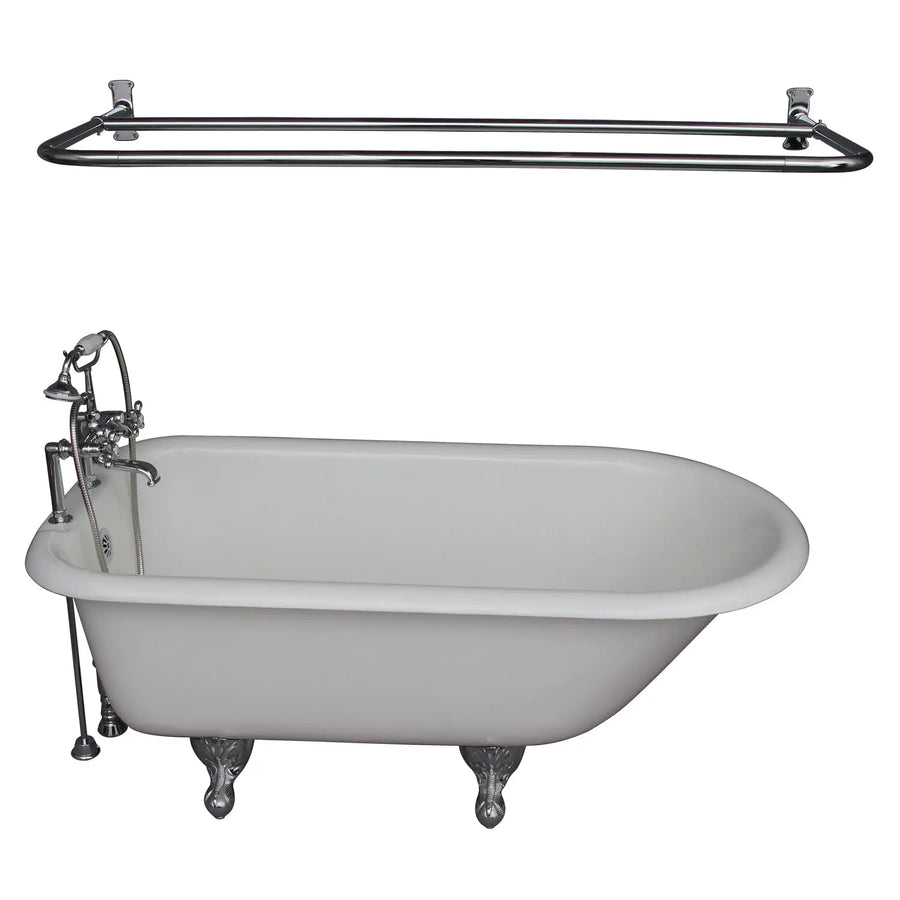 Barclay TKCTR7H60-CP6 Beecher 60″ Cast Iron Roll Top Tub Kit – Polished Chrome Accessories