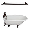 Barclay TKCTR7H60-ORB6 Beecher 60″ Cast Iron Roll Top Tub Kit – Oil Rubbed Bronze Accessories