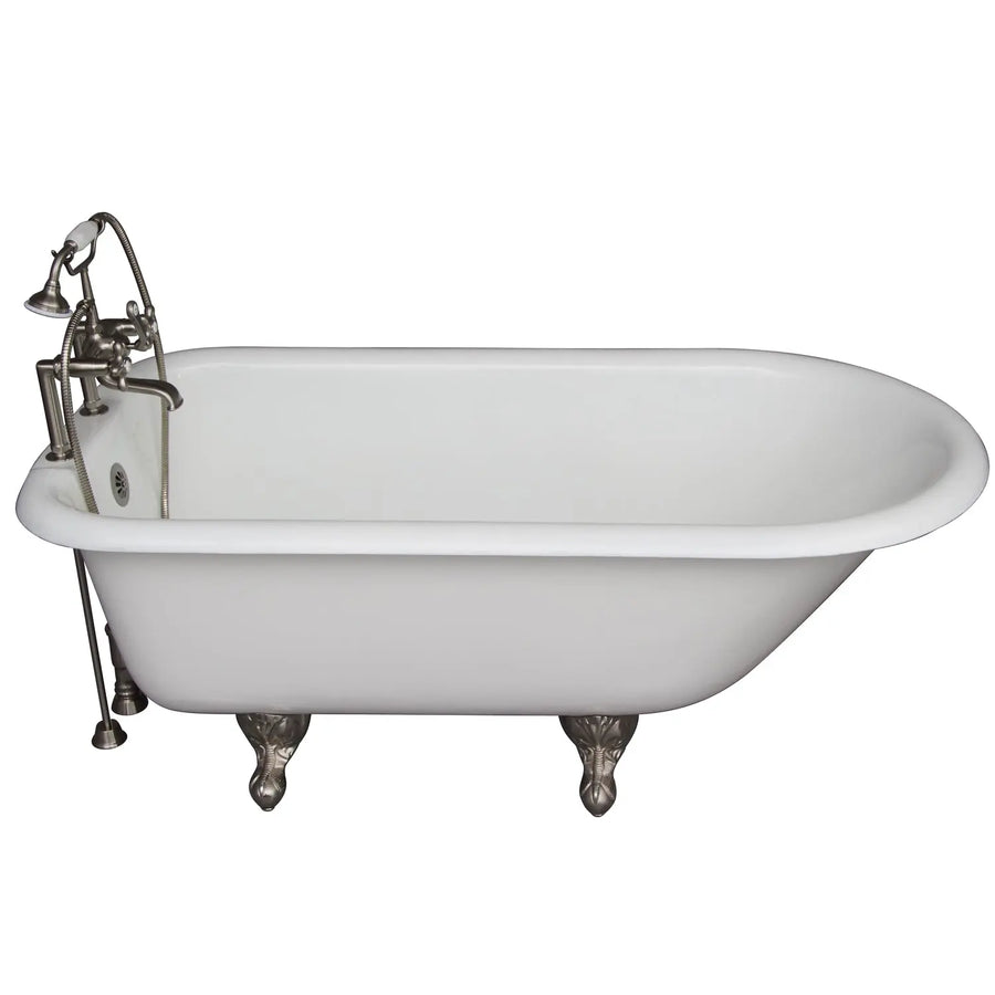 Barclay TKCTR7H60-SN2 Beecher 60″ Cast Iron Roll Top Tub Kit – Brushed Nickel Accessories