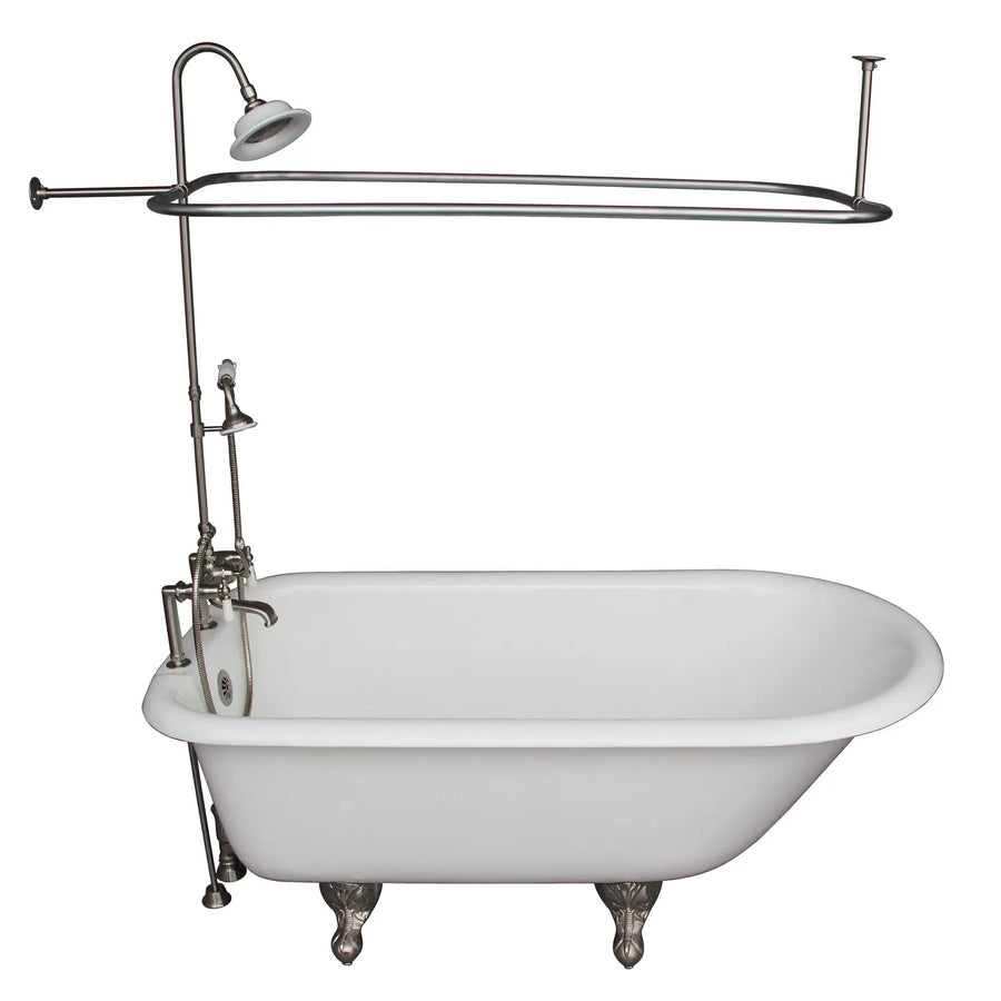 Barclay TKCTR7H60-SN3 Beecher 60″ Cast Iron Roll Top Tub Kit – Brushed Nickel Accessories