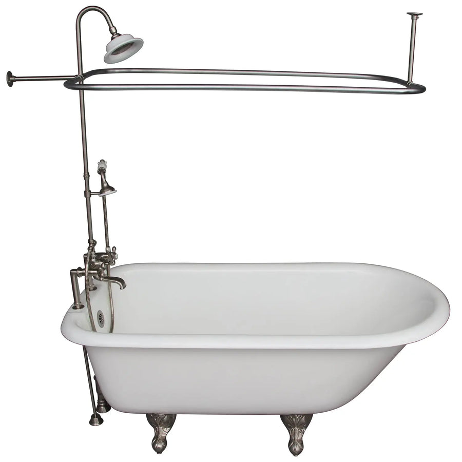 Barclay TKCTR7H60-SN4 Beecher 60″ Cast Iron Roll Top Tub Kit – Brushed Nickel Accessories