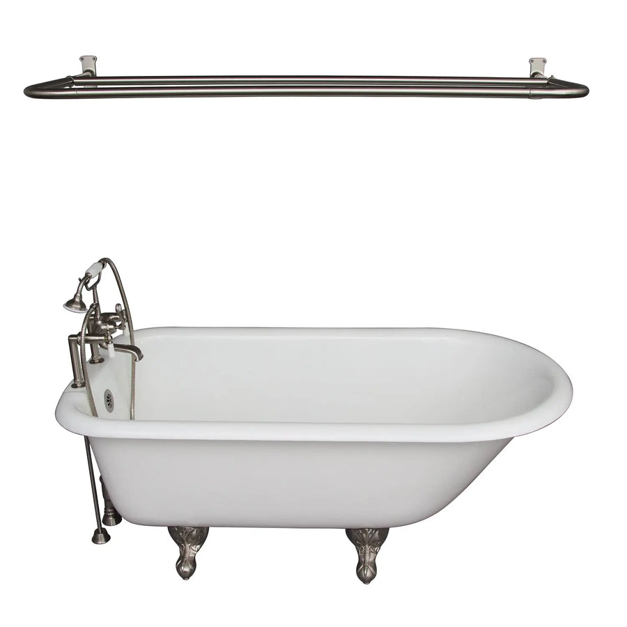 Barclay TKCTR7H60-SN5 Beecher 60″ Cast Iron Roll Top Tub Kit – Brushed Nickel Accessories