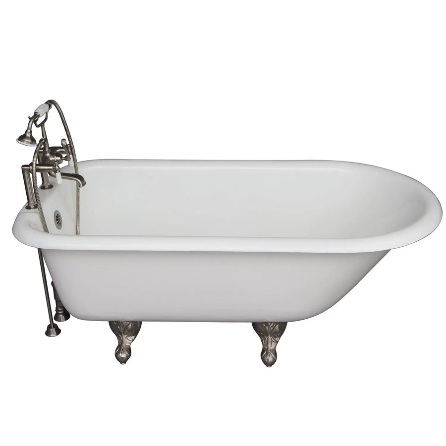 Barclay TKCTR7H67-SN1 Cadmus 68″ Cast Iron Roll Top Tub Kit – Brushed Nickel Accessories