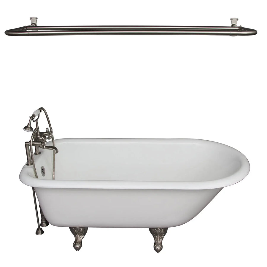 Barclay TKCTR7H67-SN6 Cadmus 68″ Cast Iron Roll Top Tub Kit – Brushed Nickel Accessories