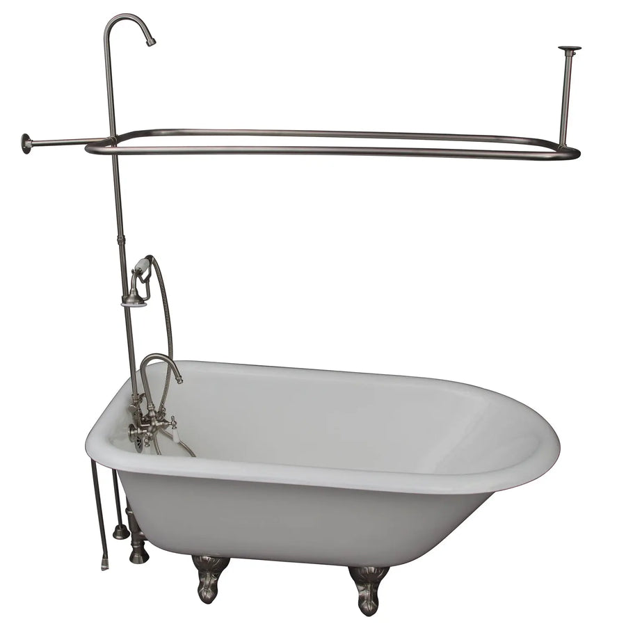 Barclay TKCTRH54-SN1 Antonio 55″ Cast Iron Roll Top Tub Kit – Brushed Nickel Accessories