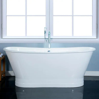 Barclay Wakely 68" Cast Iron Bateau Tub on Base CTBATN68-WH Barclay Products