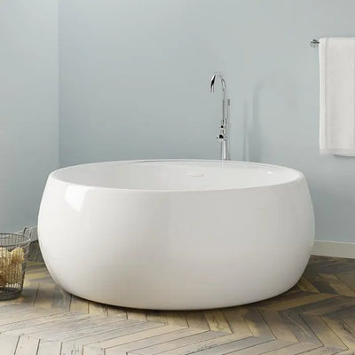 Barclay - Yarborough 61" Round Acrylic Tub with Integral Drain and Overflow - ATRNDN61IG Barclay Products