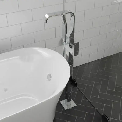 Alfi Brand AB2180 Floor Mount Tub Filler with Shower Head Polished/Brushed Alfi Trade Inc