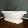 Cambridge Plumbing Acrylic Double Ended Pedestal Bathtub 70" X 30" Cambridge Plumbing