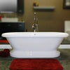 Cambridge Plumbing Acrylic Double Ended Pedestal Bathtub 70" X 30" Cambridge Plumbing