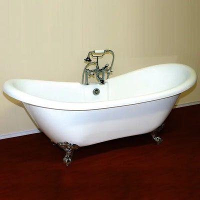 Cambridge Plumbing Acrylic Double Ended Slipper Bathtub 68" X 28" Cambridge Plumbing