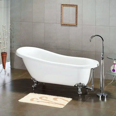 Cambridge Plumbing Acrylic Slipper Bathtub 67" X 28"