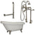 Cambridge Plumbing Acrylic Slipper Bathtub 67" X 28" with no Faucet Drillings and Complete Plumbing Package