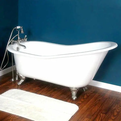 Cambridge Plumbing Cast Iron Slipper Clawfoot Tub 61" X 30"