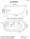 Cambridge Plumbing Cast Iron Swedish Slipper Tub 54" X 30" - SWED54-NH Cambridge Plumbing