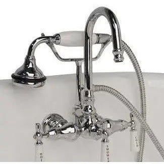 Cambridge Plumbing Clawfoot Tub Brass Wall Mount Faucet with Hand Held Shower