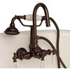 Cambridge Plumbing Clawfoot Tub Brass Wall Mount Faucet with Hand Held Shower