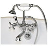 Cambridge Plumbing Clawfoot Tub Wall Mount British Telephone Faucet with Hand Held Shower