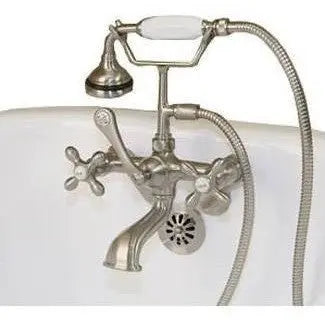 Cambridge Plumbing Clawfoot Tub Wall Mount British Telephone Faucet with Hand Held Shower