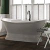 Cambridge Plumbing DES-PED Cast Iron Double Ended Slipper Tub 71" X 30" Cambridge Plumbing