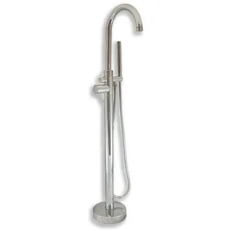 Cambridge Plumbing Modern Freestanding Tub Filler Faucet with Shower Wand