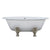 Cambridge Plumbing DEX-NH Extra Wide Cast Iron Clawfoot Tub, 65.5 x 35.5 No Faucet Holes