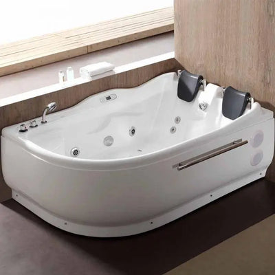 EAGO AM124ETL-L 71" Double Corner Acrylic Jetted Jacuzzi Whirlpool Tub