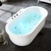 EAGO AM128ETL 6 ft Acrylic White Whirlpool Bathtub With Fixtures Alfi Trade Inc