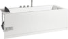 EAGO AM154ETL-R6 6 ft Acrylic White Rectangular Whirlpool Tub With Fixtures Alfi Trade Inc