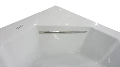EAGO AM156ETL 5 ft Clear Corner Acrylic Whirlpool Bathtub for Two Alfi Trade Inc