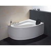 EAGO AM161-L 59" Single Person Corner White Acrylic Whirlpool Bathtub