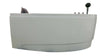 EAGO AM161-R 59" Single Person Corner White Acrylic Whirlpool Bathtub Alfi Trade Inc