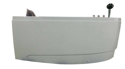 EAGO AM161-R 59" Single Person Corner White Acrylic Whirlpool Bathtub Alfi Trade Inc