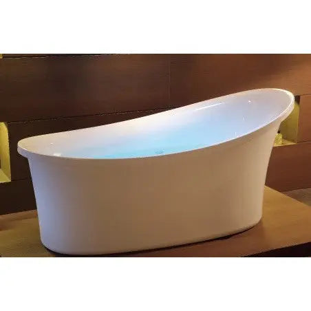 EAGO AM1800 70" White Freestanding Oval Air Bubble Bathtub