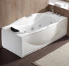 EAGO AM189ETL-R 6 ft Right Drain Acrylic White Whirlpool Bathtub with Fixtures