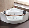 EAGO AM197ETL 5 ft Clear Rounded Corner Acrylic Whirlpool Bathtub for Two