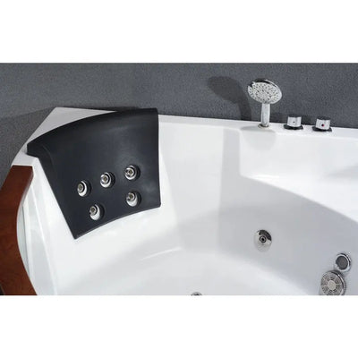 EAGO AM197ETL 5 ft Clear Rounded Corner Acrylic Whirlpool Bathtub for Two