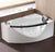 EAGO AM198ETL-L 5' Single Person Rounded Clear Corner Whirlpool Bathtub - Left Drain