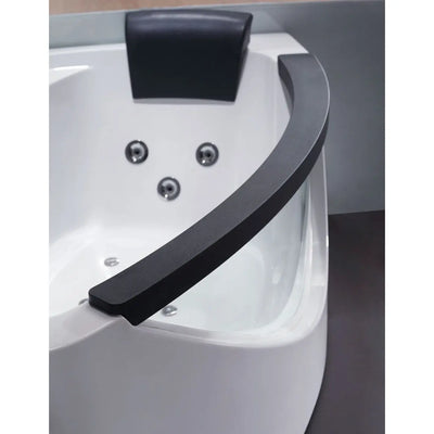 EAGO AM198ETL-L 5' Single Person Rounded Clear Corner Whirlpool Bathtub - Left Drain