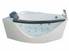 EAGO AM198ETL-R 5' Single Person Rounded Clear Corner Whirlpool Bathtub - Right Drain