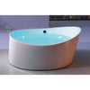 EAGO AM2130 66 Inch Round Freestanding Acrylic Air Bubble Bathtub