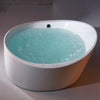 EAGO AM2130 66 Inch Round Freestanding Acrylic Air Bubble Bathtub