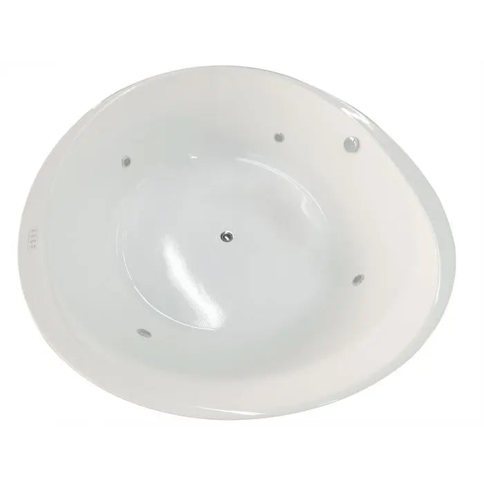 EAGO AM2130 66 Inch Round Freestanding Acrylic Air Bubble Bathtub Alfi Trade Inc