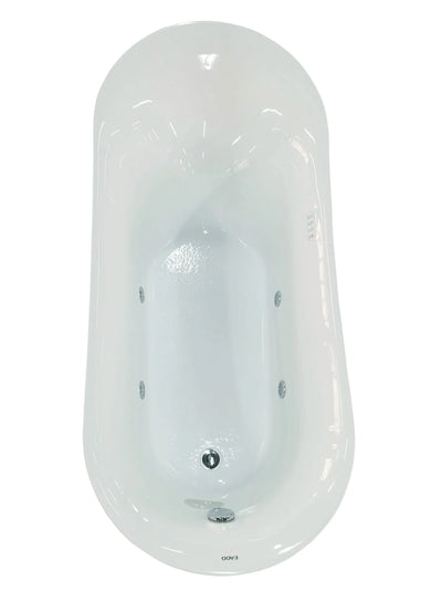 EAGO AM2140 Six Foot White Freestanding Air Bubble Bathtub