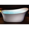 EAGO AM2140 Six Foot White Freestanding Air Bubble Bathtub