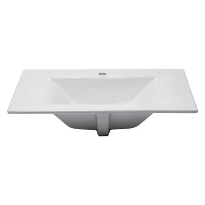 EAGO BB127 White Ceramic 32"X19" Rectangular Drop In Sink